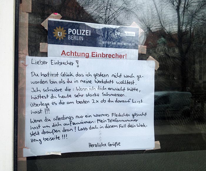 Einbrecher in Berlin_Polizei