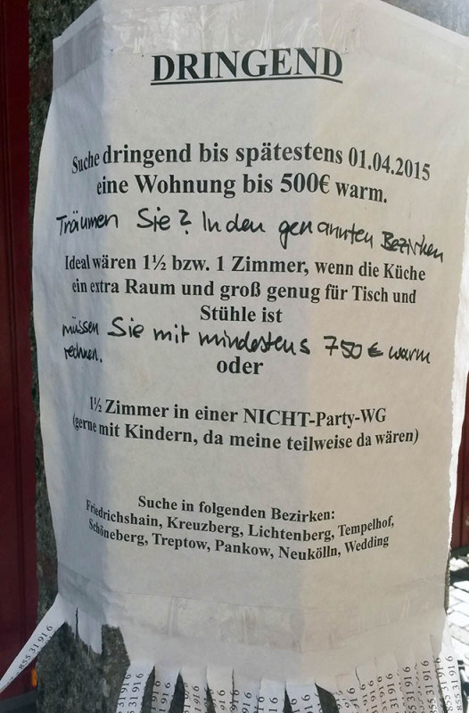 Wohnung dringend gesucht in Berlin