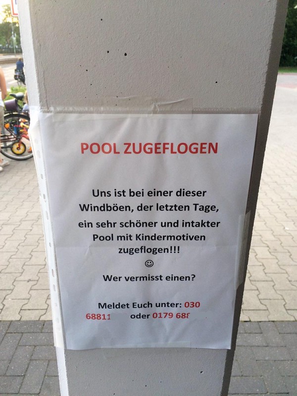 Pool verloren Kinderspielzeug Berlin