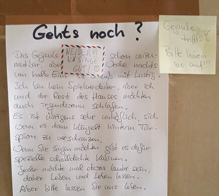 Darf man in der eigenen Wohnung singen?