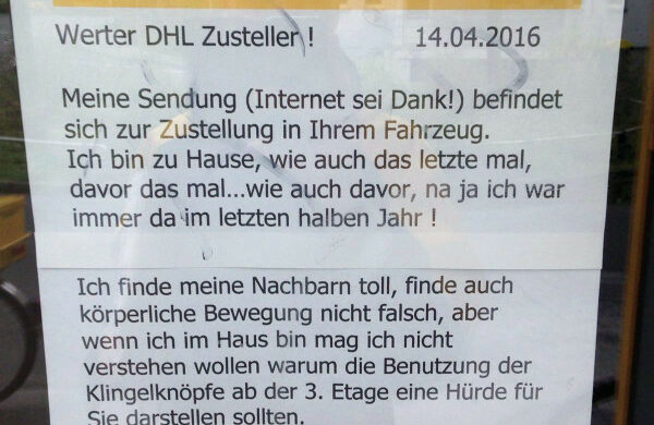 DHL Berlin Zustellung Paket Probleme