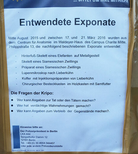 Diebstahl Einbruch in Universitaet Berlin