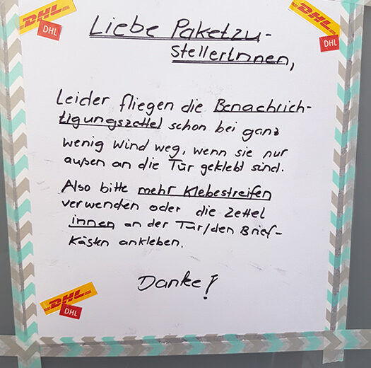 DHL Benachrichtigung Probleme