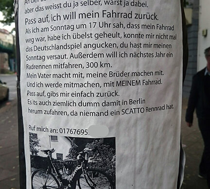 Fahrraddiebstahl Berlin
