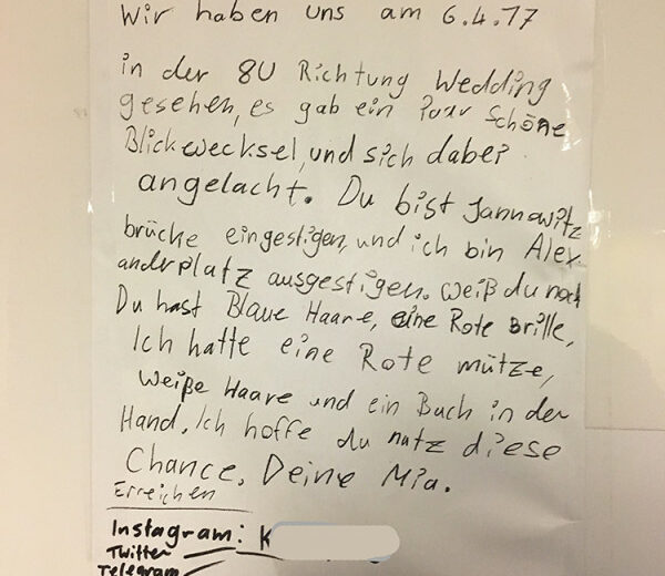 Ich suche dich Zettel