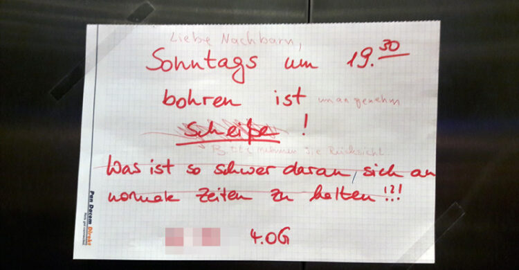 Bohren am Sonntag erlaubt?