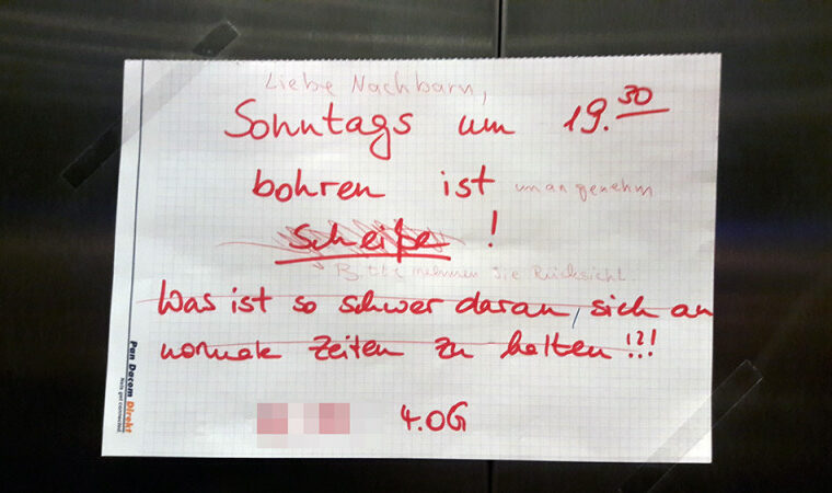 Bohren am Sonntag erlaubt?