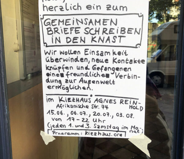 Briefe schreiben Gefängnis