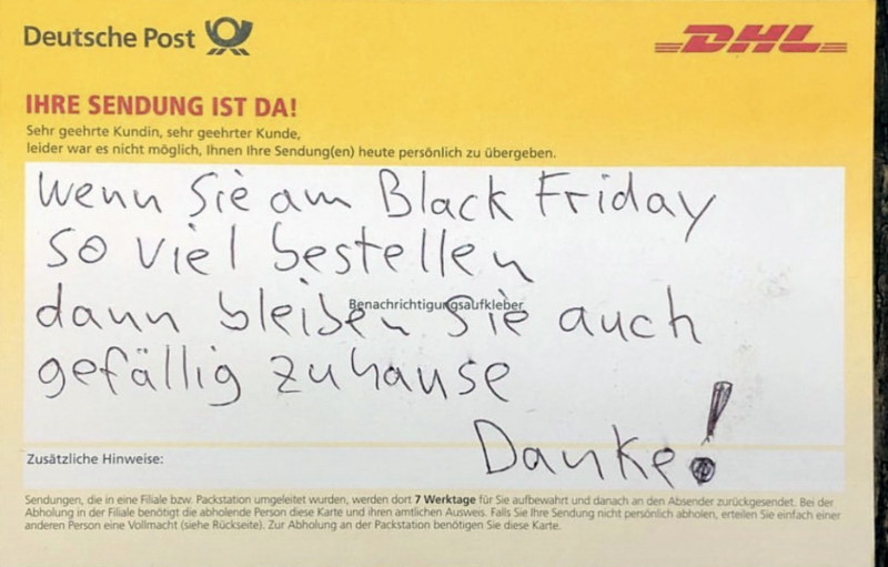 Black Friday DHL