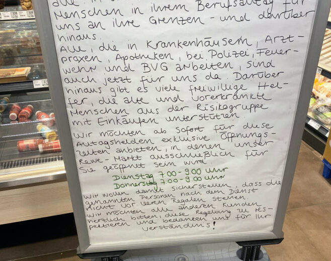 Corona Supermarkt Öffnungszeiten