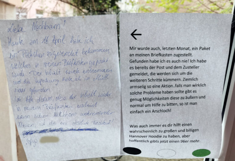 Post gestohlen