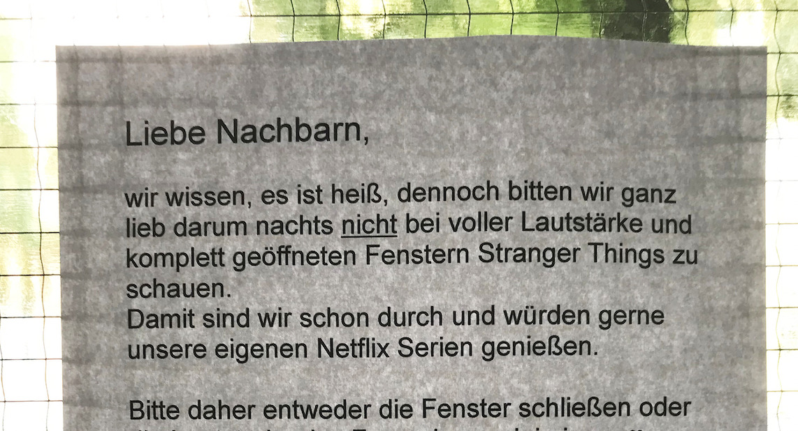 Wenn die Nachbarn zu laut netflixen Stranger Things für alle
