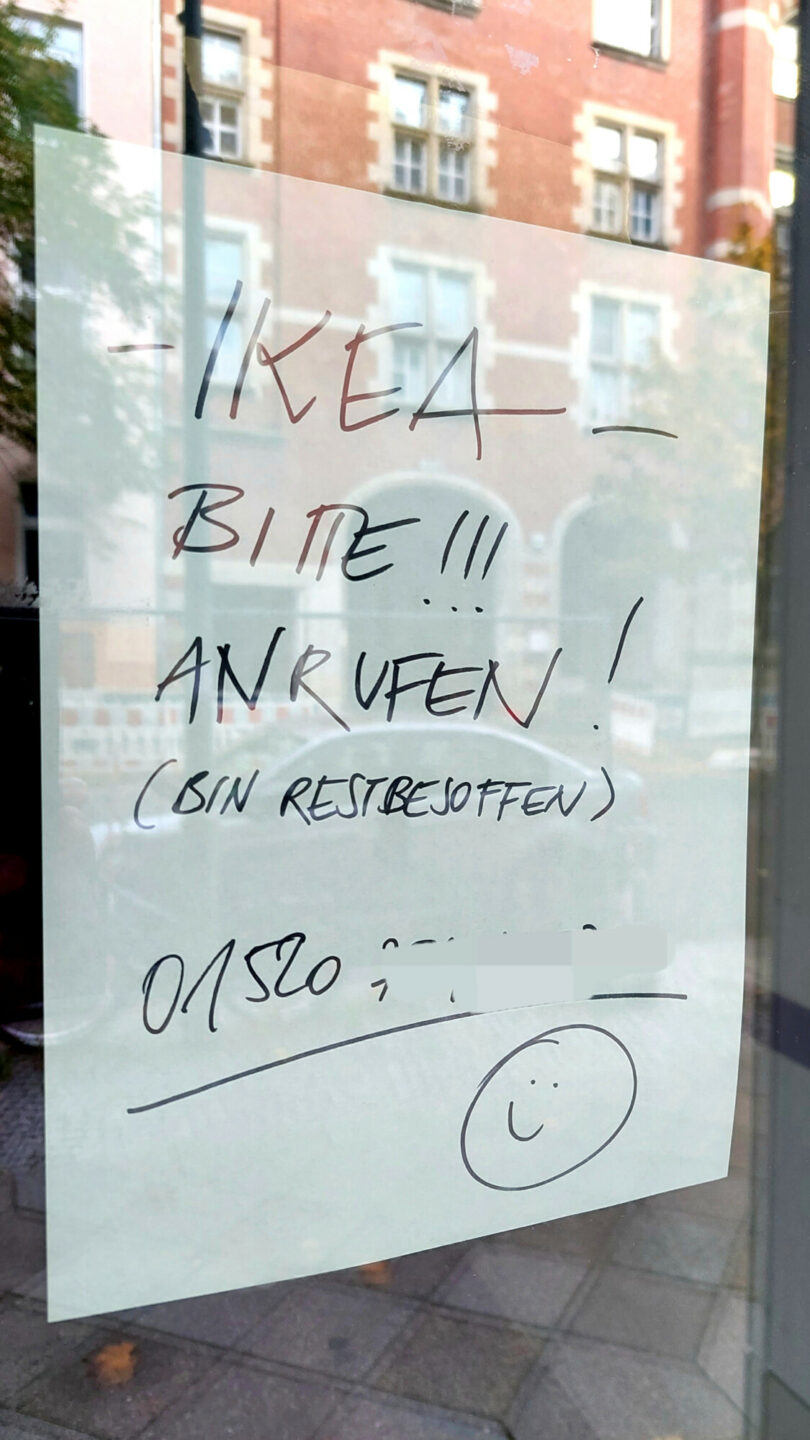 Noch blau! Ob der IkeaKundenservice da weiterhelfen kann?