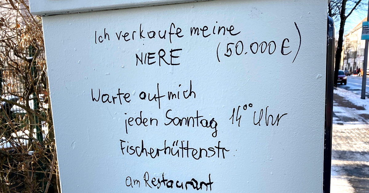 Ich Möchte Meine Niere Verkaufen Niere zu verkaufen?! - Bei Interesse bitte passend kleiden: