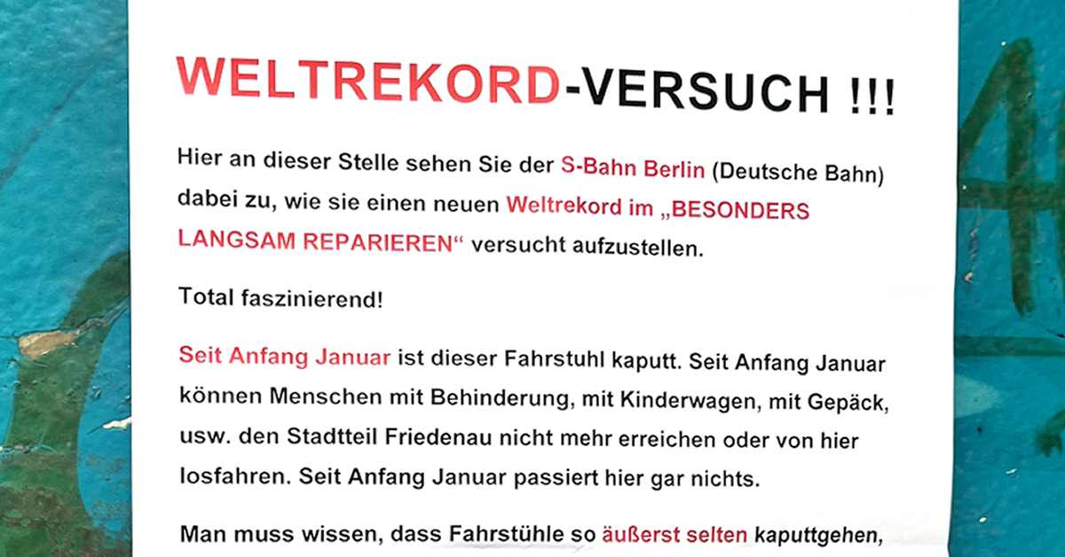 Langsame Reparatur - Bricht dieser Aufzug den Weltrekord?!