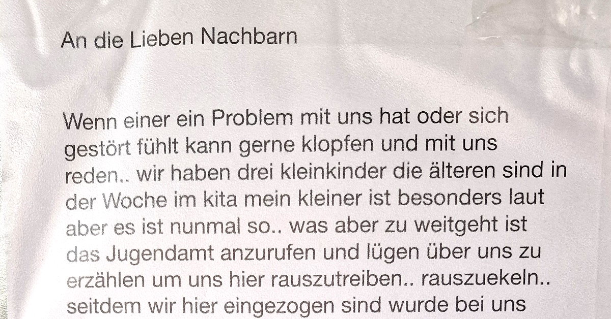 Konstante Belästigung im Haus?! Jetzt droht die Anzeige