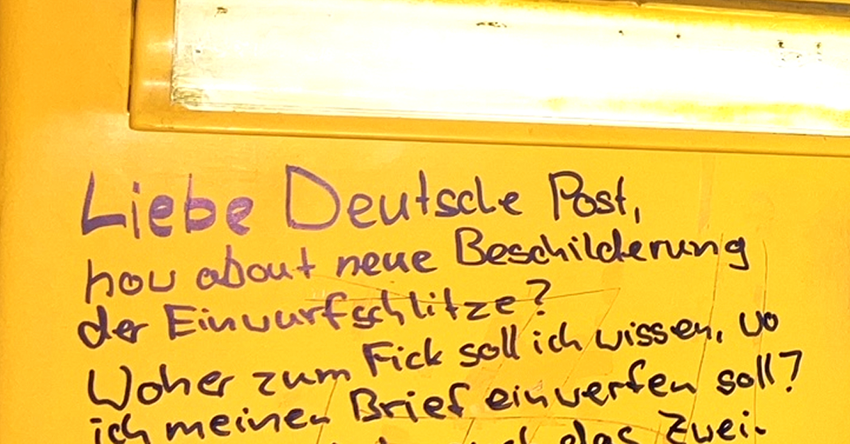50/50 Chance - Wo wirft man den Brief denn nun richtig ein?